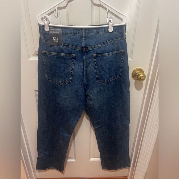 NWT Gap Mens original‎ straight leg relaxed through hip & thigh size 32x30 - Picture 11 of 13